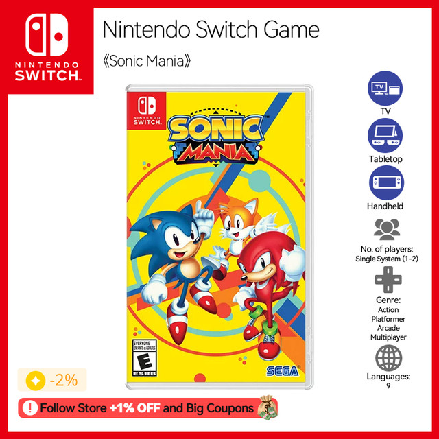 Sonic Mania Nintendo Switch Game Deals for Nintendo Switch OLED Nintendo  Switch Lite Switch Game Card Physical - AliExpress